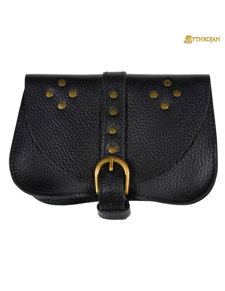 Sac médiéval noir, type sac banane,...