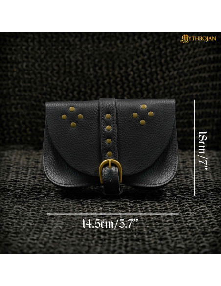 Sac médiéval noir, type sac banane,...