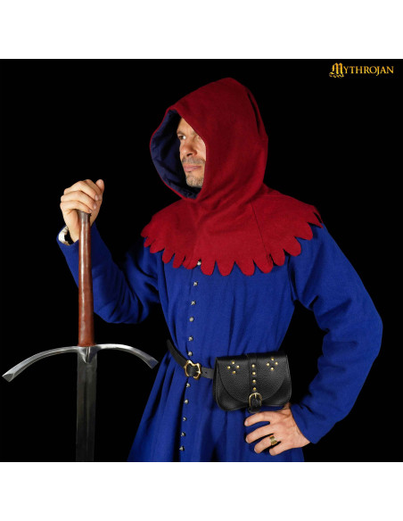 Sac médiéval noir, type sac banane,...