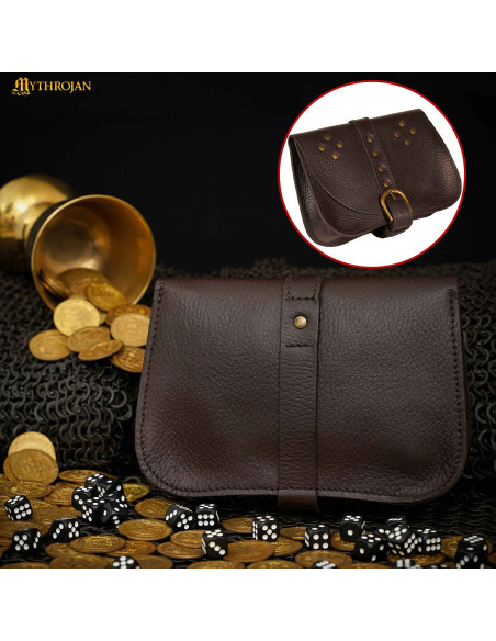 Sac médiéval noir, type sac banane,...