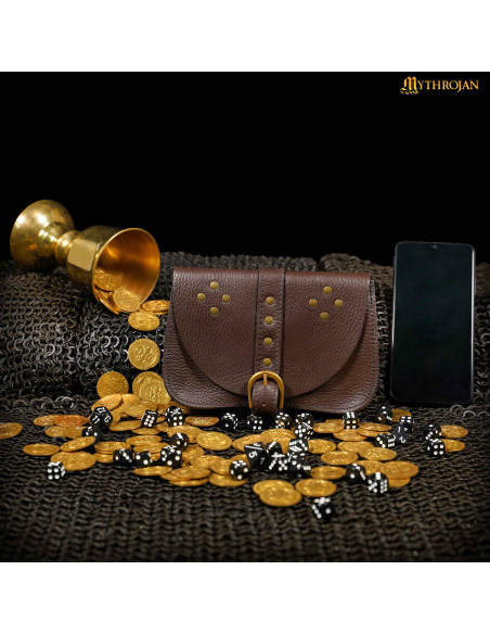 Sac médiéval noir, type sac banane,...