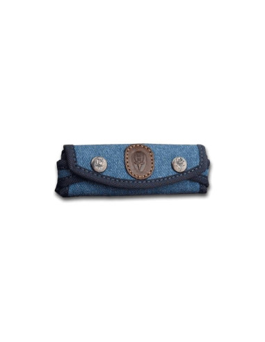 Étui horizontal en denim pour couteaux de poche Muela (13 x 4,5 cm.)