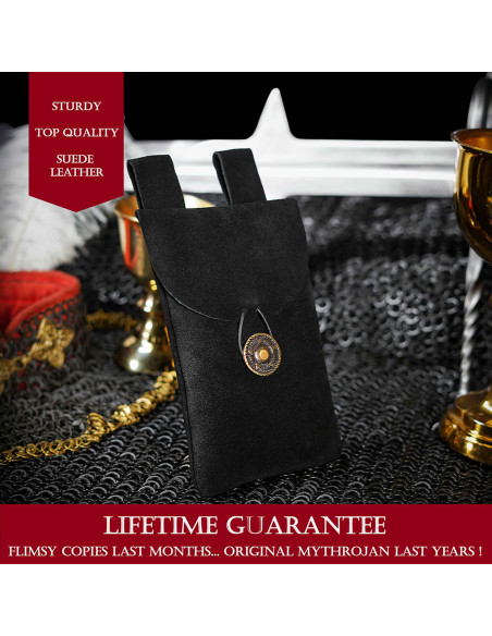 Sac médiéval noir, type sac banane,...