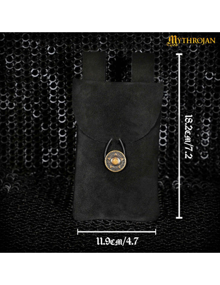 Sac médiéval noir, type sac banane,...