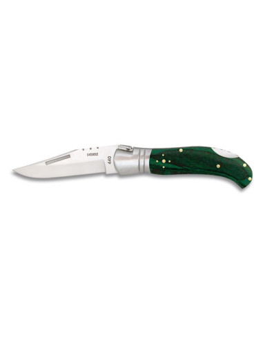 Couteau de marque Albainox avec manche mikarta vert (18,3 cm.)