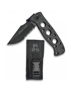 Couteau tactique de marque K25 avec étui (19,5 cm.)