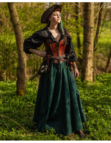 Chemisier médiéval Annabelle noir