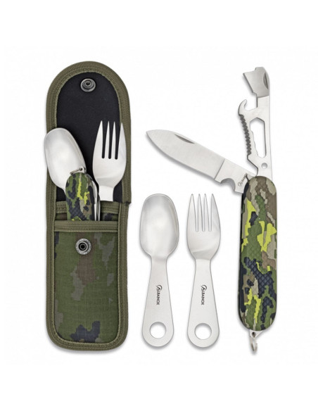 Ménagère de camping multicam vert
