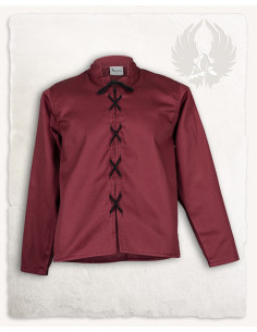 Gilet médiéval Leonardo de couleur bordeaux