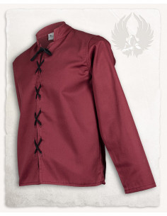 Gilet médiéval Leonardo de couleur bordeaux 2