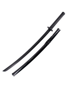 Katana d'entraînement noir, lame ABS haute résistance