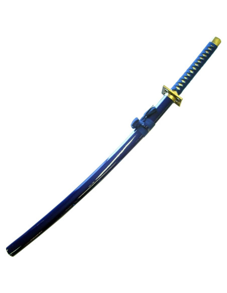 Katana décoratif bleu avec fourreau