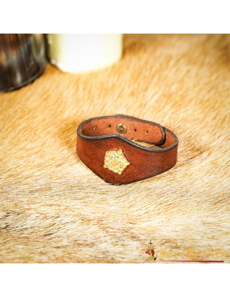 Bracelet en cuir marron Tudor fait...
