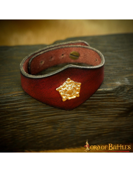 Bracelet en cuir marron Tudor fait...