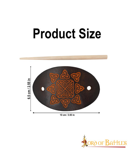 Broche à cheveux en cuir avec...