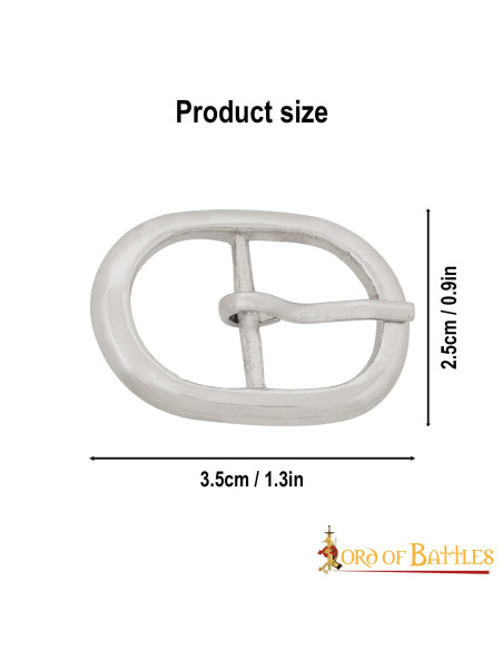 Lot de 3 petites boucles ovales en acier