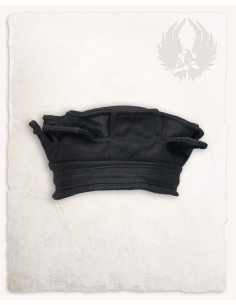 Chapeau médiéval crénelé noir, réglable