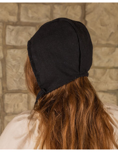 Crespina médiévale classique en coton - noir 2