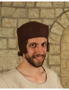 Chapeau médiéval Raphaël en marron