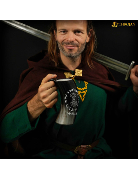 Pichet à hydromel en corne Viking...