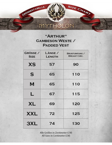 Gambeson médiéval Arthur Green sur toile