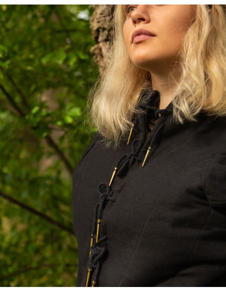 Pourpoint médiéval Tudor - Noir