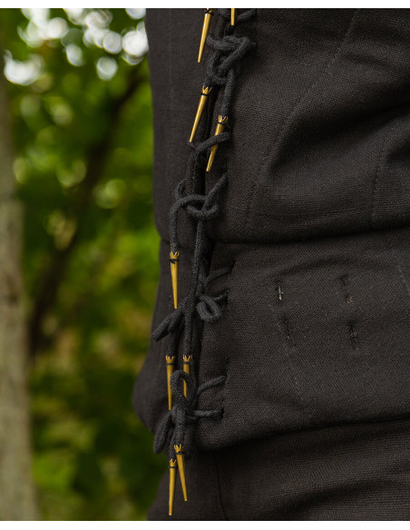 Pourpoint médiéval Tudor - Noir