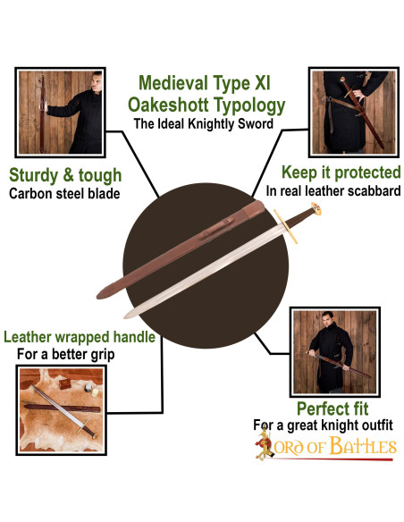 Épée fonctionnelle templière à une...