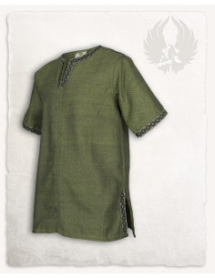 Tunique médiévale noble Sigbert - Vert olive