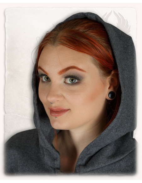 Cape courte en laine femme Kim - Gris