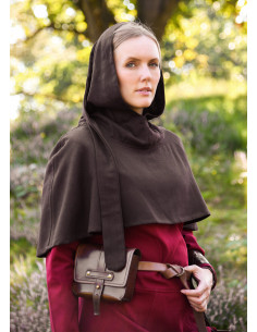 Gugel à capuche pointue modèle Liripipe, marron 2