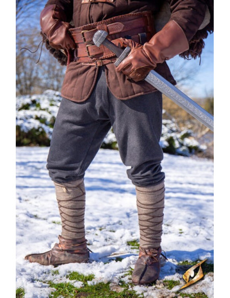 Fimbul Pantalon en laine mélangée à...