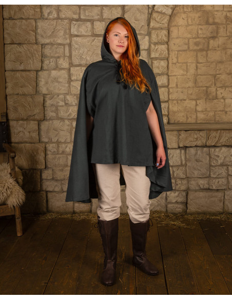 Cape médiévale type corbeau en toile...