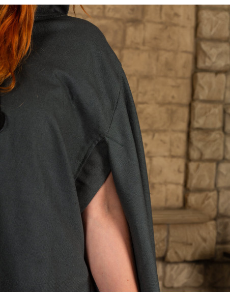 Cape médiévale type corbeau en toile...