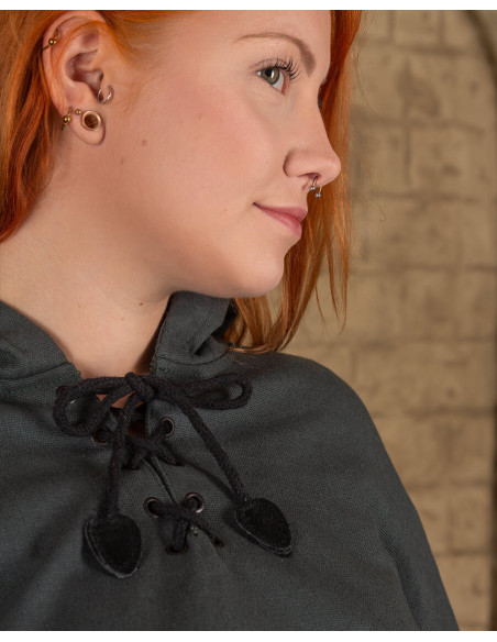 Cape médiévale type corbeau en toile...