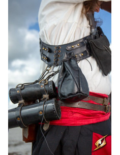 Pochette en cuir noir pour pièces de chasseur de primes 2