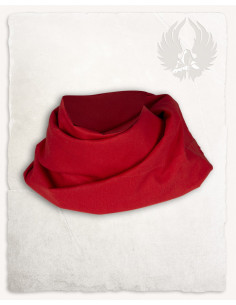 Echarpe paysanne modèle Emil, couleur rouge 2