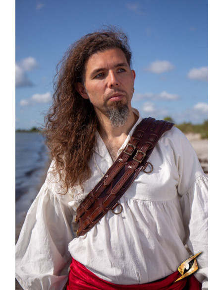 Bandoulière Pirate Adventurer en cuir...