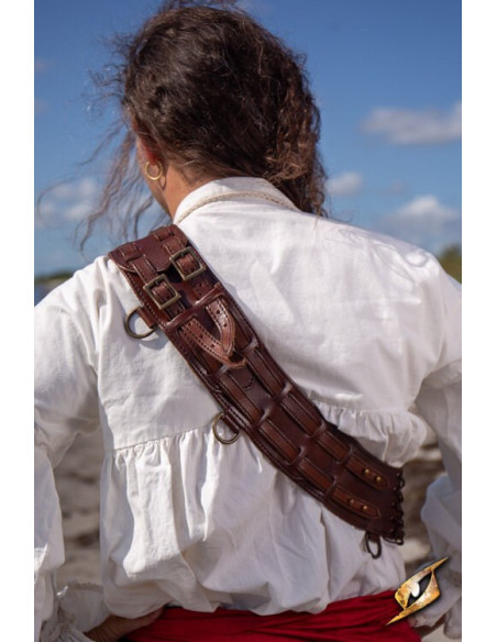 Bandoulière Pirate Adventurer en cuir...