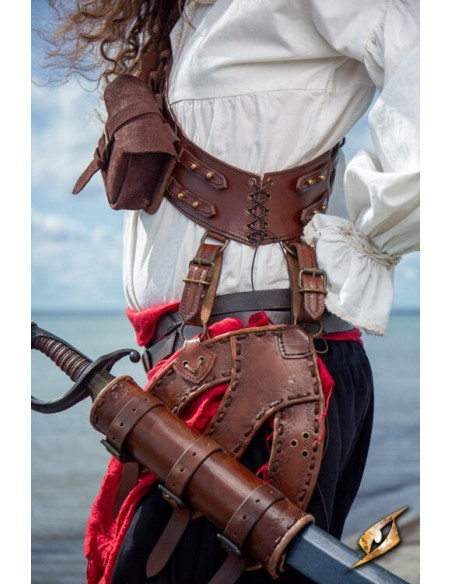 Bandoulière Pirate Adventurer en cuir...