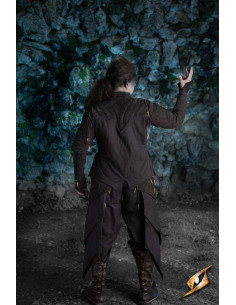 Costume d'elfe noir de charme nocturne (noir) 2