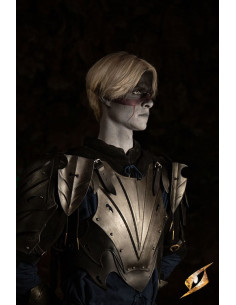 Plastron d'Elfe Noir avec Dossier de Charme de Nuit