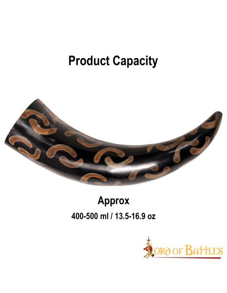 Corne de bœuf pour boire motif...