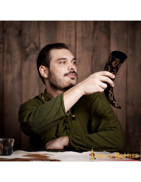 Corne de bœuf pour boire motif...
