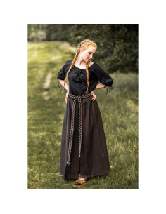 Jupe médiévale femme Smilla, marron foncé