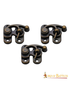 Lot de 3 petits moraillons en laiton 2