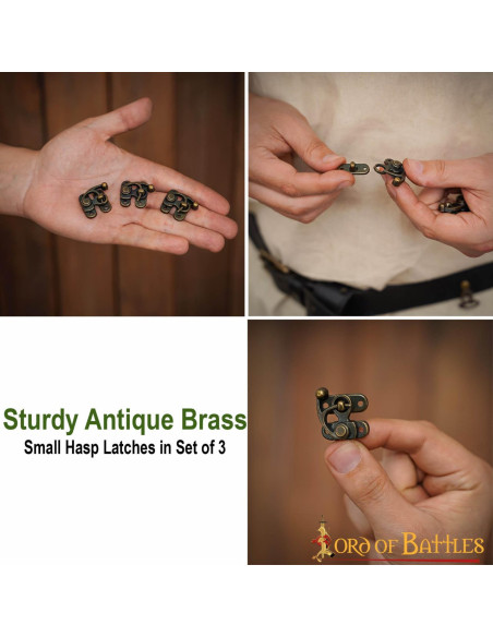 Lot de 3 petits moraillons en laiton