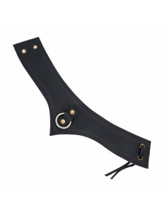 Collier médiéval en cuir avec anneau