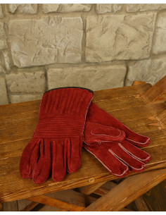 Gants Clemens médiévaux de couleur bordeaux