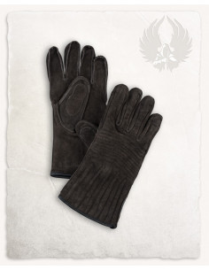Gants Clemens médiévaux de couleur marron foncé